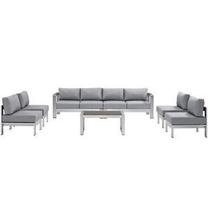 EEI-2566-SLV-GRY Outdoor/Patio Furniture/Outdoor Sofas