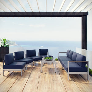 EEI-2566-SLV-NAV Outdoor/Patio Furniture/Outdoor Sofas