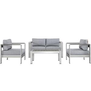 EEI-2567-SLV-GRY Outdoor/Patio Furniture/Outdoor Sofas