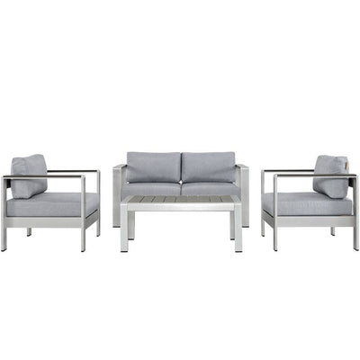 Product Image: EEI-2567-SLV-GRY Outdoor/Patio Furniture/Outdoor Sofas