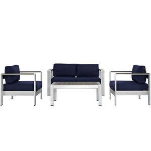 EEI-2567-SLV-NAV Outdoor/Patio Furniture/Outdoor Sofas