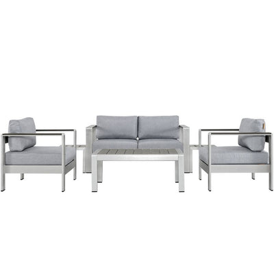 Product Image: EEI-2568-SLV-GRY Outdoor/Patio Furniture/Outdoor Sofas