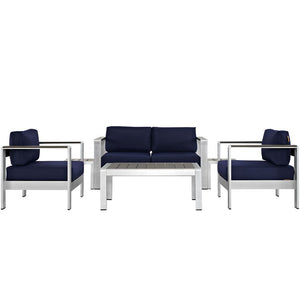 EEI-2568-SLV-NAV Outdoor/Patio Furniture/Outdoor Sofas