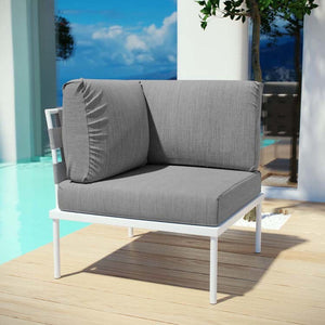 EEI-2601-WHI-GRY Outdoor/Patio Furniture/Outdoor Sofas