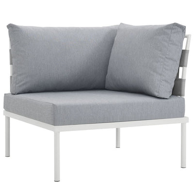 Product Image: EEI-2601-WHI-GRY Outdoor/Patio Furniture/Outdoor Sofas