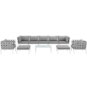 EEI-2616-WHI-GRY-SET Outdoor/Patio Furniture/Outdoor Sofas