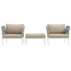 EEI-2618-WHI-BEI-SET Outdoor/Patio Furniture/Outdoor Sofas