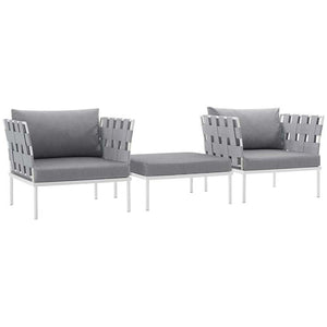 EEI-2618-WHI-GRY-SET Outdoor/Patio Furniture/Outdoor Sofas