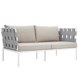 EEI-2621-WHI-BEI-SET Outdoor/Patio Furniture/Outdoor Sofas