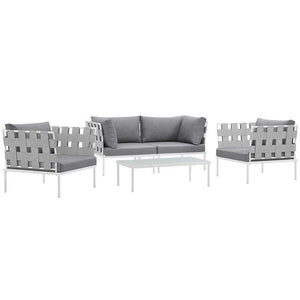 EEI-2623-WHI-GRY-SET Outdoor/Patio Furniture/Outdoor Sofas