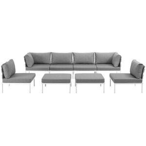 EEI-2624-WHI-GRY-SET Outdoor/Patio Furniture/Outdoor Sofas