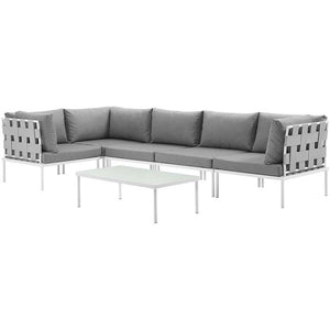 EEI-2627-WHI-GRY-SET Outdoor/Patio Furniture/Outdoor Sofas