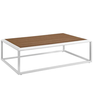 EEI-3021-WHI-NAT Outdoor/Patio Furniture/Outdoor Tables