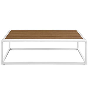 EEI-3021-WHI-NAT Outdoor/Patio Furniture/Outdoor Tables
