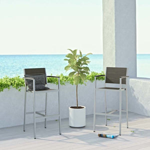 EEI-3155-SLV-GRY-SET Outdoor/Patio Furniture/Patio Bar Furniture