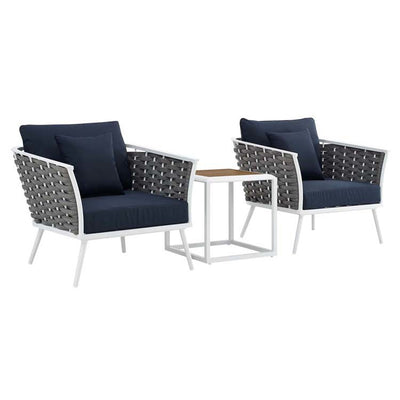 EEI-3163-WHI-NAV-SET Outdoor/Patio Furniture/Patio Conversation Sets