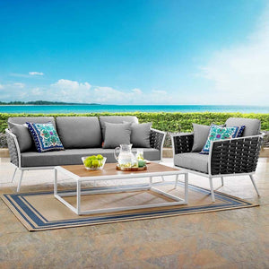 EEI-3166-WHI-GRY-SET Outdoor/Patio Furniture/Outdoor Sofas