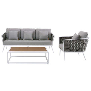 EEI-3166-WHI-GRY-SET Outdoor/Patio Furniture/Outdoor Sofas