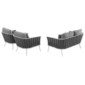 EEI-3170-WHI-GRY-SET Outdoor/Patio Furniture/Outdoor Sofas