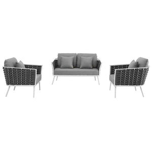 EEI-3170-WHI-GRY-SET Outdoor/Patio Furniture/Outdoor Sofas