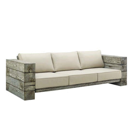 Manteo Rustic Coastal Outdoor Patio Sofa