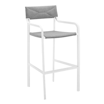 Product Image: EEI-3574-WHI-GRY Outdoor/Patio Furniture/Patio Bar Furniture