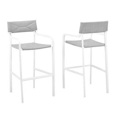 Product Image: EEI-3963-WHI-GRY Outdoor/Patio Furniture/Patio Bar Furniture