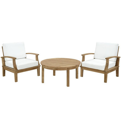 Product Image: EEI-1475-NAT-WHI-SET Outdoor/Patio Furniture/Patio Conversation Sets