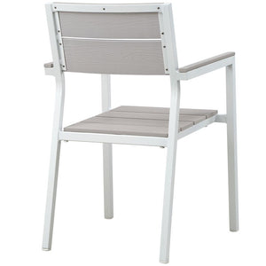 EEI-1506-WHI-LGR Outdoor/Patio Furniture/Outdoor Chairs