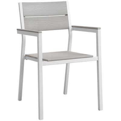 Product Image: EEI-1506-WHI-LGR Outdoor/Patio Furniture/Outdoor Chairs