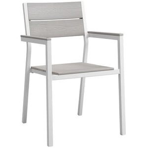 EEI-1506-WHI-LGR Outdoor/Patio Furniture/Outdoor Chairs