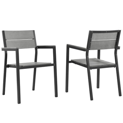 Product Image: EEI-1739-BRN-GRY-SET Outdoor/Patio Furniture/Outdoor Chairs