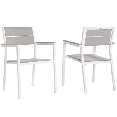Product Image: EEI-1739-WHI-LGR-SET Outdoor/Patio Furniture/Outdoor Chairs
