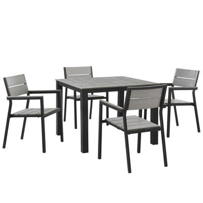 EEI-1745-BRN-GRY-SET Outdoor/Patio Furniture/Patio Dining Sets