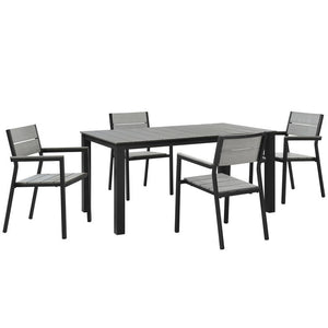 EEI-1747-BRN-GRY-SET Outdoor/Patio Furniture/Patio Dining Sets