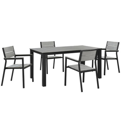 Product Image: EEI-1747-BRN-GRY-SET Outdoor/Patio Furniture/Patio Dining Sets