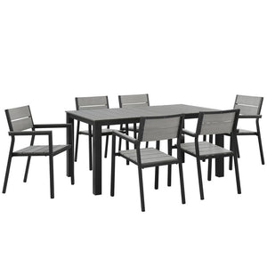 EEI-1749-BRN-GRY-SET Outdoor/Patio Furniture/Patio Dining Sets