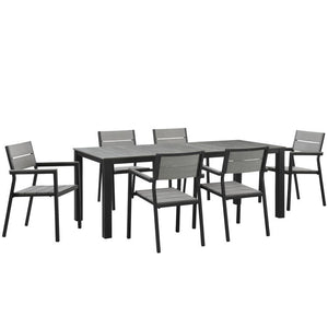 EEI-1751-BRN-GRY-SET Outdoor/Patio Furniture/Patio Dining Sets