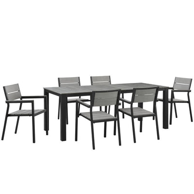 Product Image: EEI-1751-BRN-GRY-SET Outdoor/Patio Furniture/Patio Dining Sets