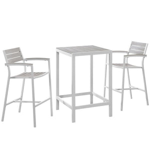 EEI-1754-WHI-LGR-SET Outdoor/Patio Furniture/Patio Dining Sets
