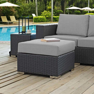 EEI-1855-CHC-GRY Outdoor/Patio Furniture/Outdoor Ottomans