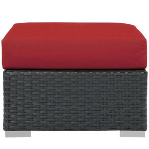 EEI-1855-CHC-RED Outdoor/Patio Furniture/Outdoor Ottomans