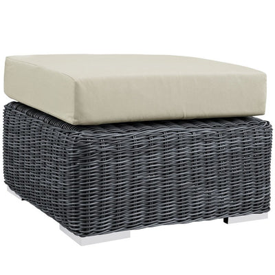 Product Image: EEI-1869-GRY-BEI Outdoor/Patio Furniture/Outdoor Ottomans