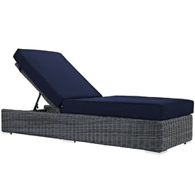 Summon Outdoor Patio Sunbrella Chaise Lounge Chair