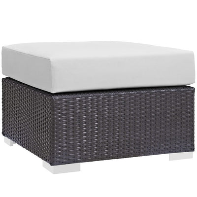 Product Image: EEI-1911-EXP-WHI Outdoor/Patio Furniture/Outdoor Ottomans