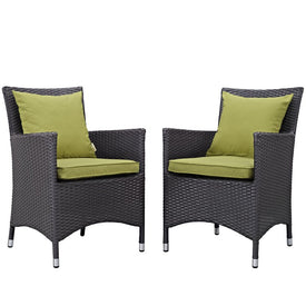 Convene Two-Piece Outdoor Patio Dining Armchairs Set of 2