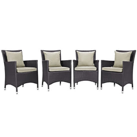 Convene Four-Piece Outdoor Patio Dining Chairs Set of 4