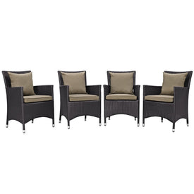 Convene Four-Piece Outdoor Patio Dining Chairs Set of 4