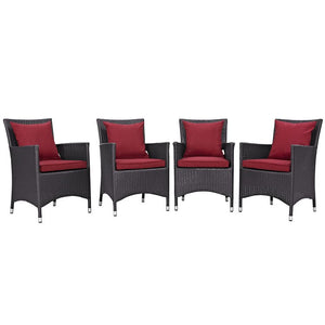 EEI-2190-EXP-RED-SET Outdoor/Patio Furniture/Outdoor Chairs