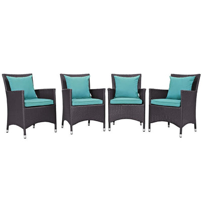 Product Image: EEI-2190-EXP-TRQ-SET Outdoor/Patio Furniture/Patio Dining Sets